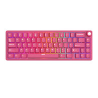 Teclado Royal Kludge R65 ISO-ES Hot-Swappable Switch Cream Berry Red