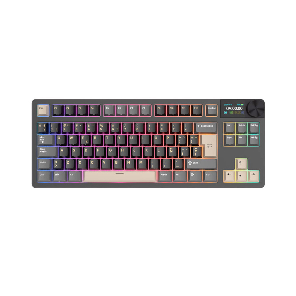 Teclado Royal Kludge RKS85 ISO-ES Hot-Swappable Switch Beige Phantom