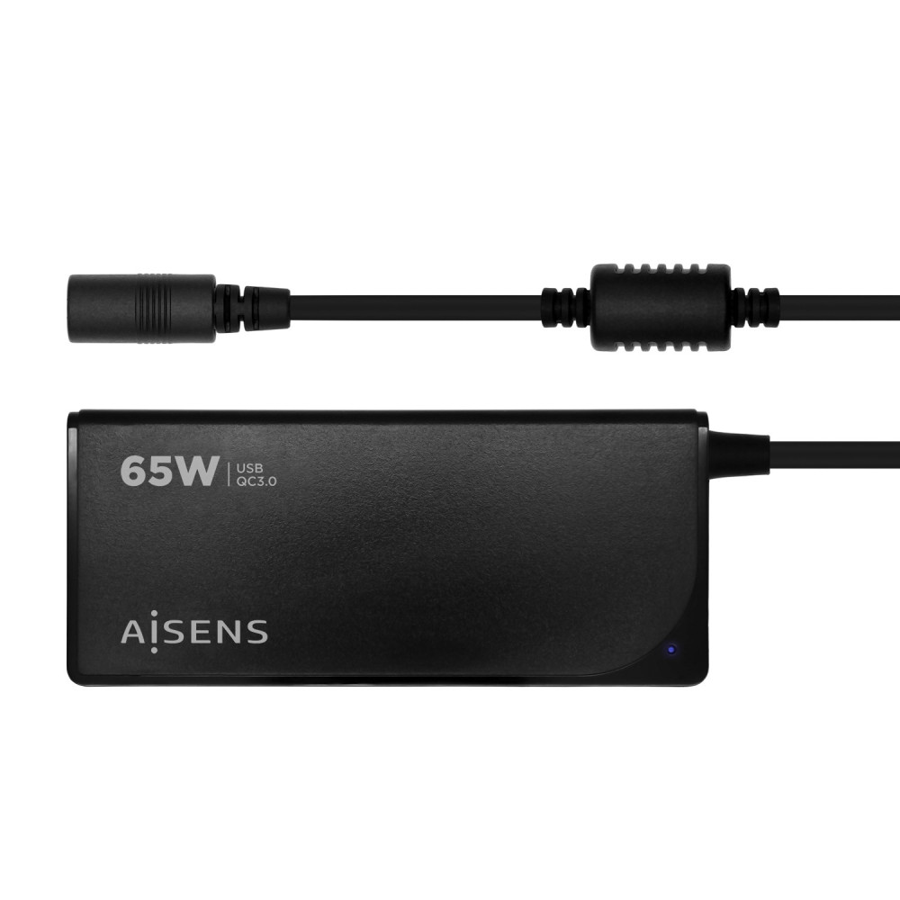 CARGADOR PORTATIL 65W AUTO 9 CONECTORES USB-A QC.3.0 AISENS ASLC-65WAUTO-BK