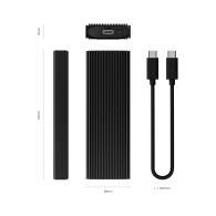 CAJA EXTERNA SSD M.2 NVME AISENS ASM2-022B USB 3.2 NEGRO