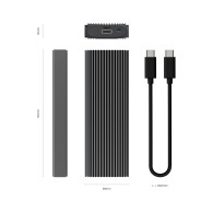 CAJA EXTERNA M.2 (NGFF) ASM2-023GR NVMe A USB32 GEN2 GRIS AISENS ASM2-023GR
