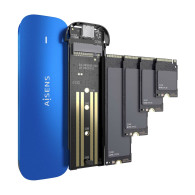 CAJA EXTERNA M.2 NGFF ASM2-026BLU NVMe A USB3.2 GEN2 AZUL AISENS ASM2-026BLU