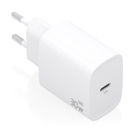 CARGADOR GaN 30W 1xUSB-C PD3.0 BLANCO AISENS A110-0950