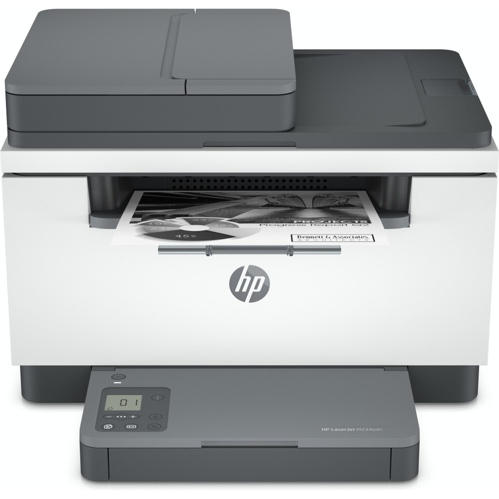 IMPRESORA HP LASERJET MONOCROMO MFP M234DN RED DUPLEX 6GX00F BLANCA(135A)