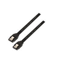 CABLE SATA III DATOS 6G CON ANCLAJES NEGRO 0.5M AISENS A130-0157