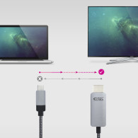 CABLE CONVERSOR USB-C A HDMI USB-C M HDMI M 3M NEGRO NANOCABLE 10.15.5103