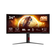 MONITOR GAMING CURVO 34" AOC CU34G4 WQHD 1MS 180HZ VA NEGRO