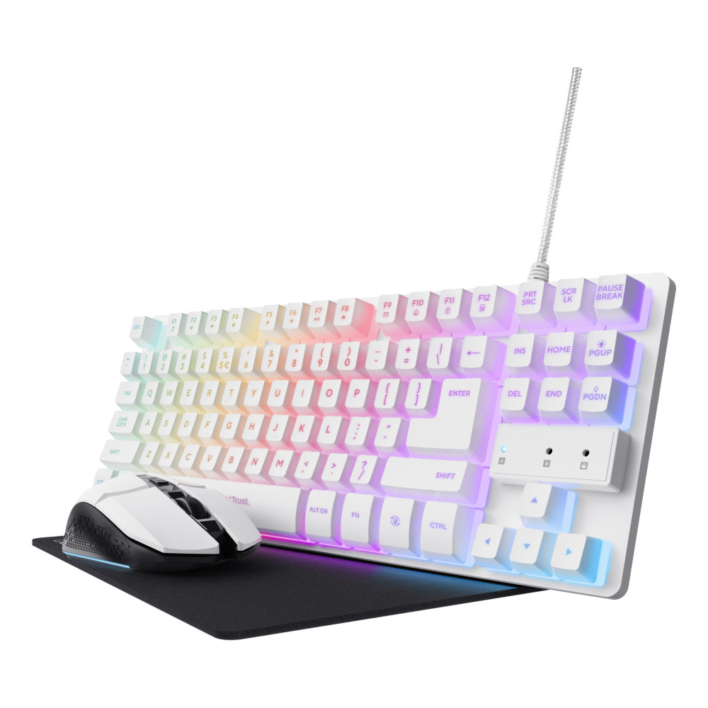 TECLADO + RATON + ALFOMBRILLA TRUST GXT 794W GAMING BUNDLE