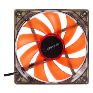 VENTILADOR CAJA ADICIONAL 12X12 UNYKA LED ROJO GAMING 51792