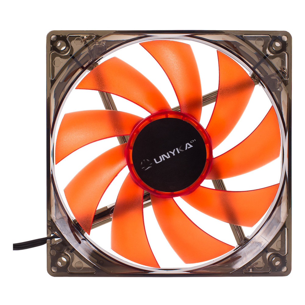 VENTILADOR CAJA ADICIONAL 12X12 UNYKA LED ROJO GAMING 51792