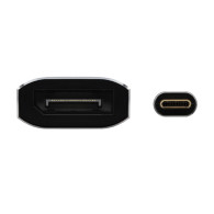 CONVERSOR USB-C-M A DISPLAYPORT-H 8K60HZ ALUNINIO NEGRO 15CM AISENS A109-0690