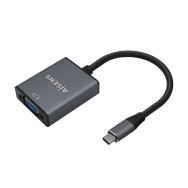 CONVERSOR USB-C A VGA USB-CM-HDB15H ALUMINIO GRIS 15CM AISENS A109-0691
