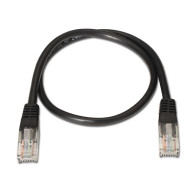 CABLE RED LATIGUILLO RJ45 CAT.6 UTP AWG24 NEGRO 0.5M AISENS A135-0257