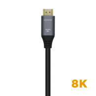CABLE HDMI V2.1 8K 60HZ 48GBPS AM-AM GRIS NEGRO 1.5M AISENS A150-0427