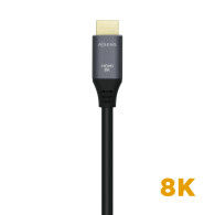 CABLE HDMI V2.1 8K 60HZ 48GBPS AM-AM GRIS NEGRO 1.5M AISENS A150-0427
