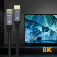 CABLE HDMI V2.1 8K 60HZ 48GBPS AM-AM GRIS NEGRO 2.0M AISENS A150-0428