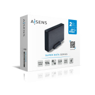 Caja AISENS HDD 3.5" SATA USB-B 3.0 Negra (ASE-3530B)