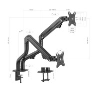 AISENS SOPORTE MONITOR Y TV DT32TSR-141  HASTA 8KG