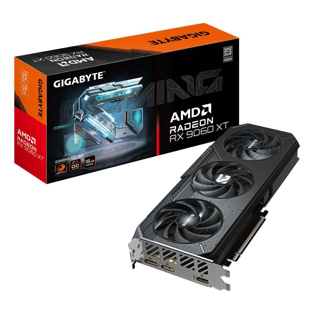 Tarjeta Gráfica Gigabyte AMD Radeon RX 9060 XT Gaming OC 16GB GDDR6