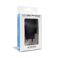 CARGADOR USB-C PD3.0 1XUSB-C 20W NEGRO AISENS ASCH-1PD20-BK