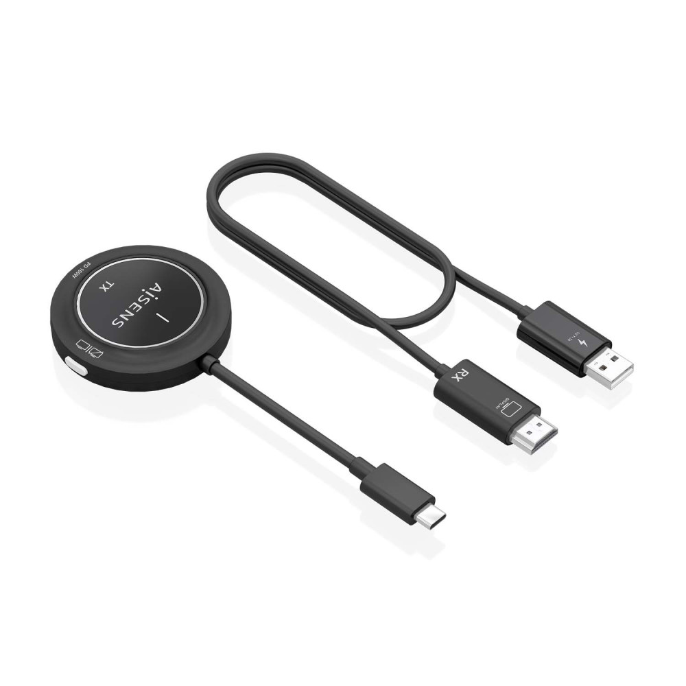 ADAPTADOR VIDEO USB-C A HDMI WF 1080P 30M+USBC PD 100W AISEN ASWL-H2KC30M004-BK