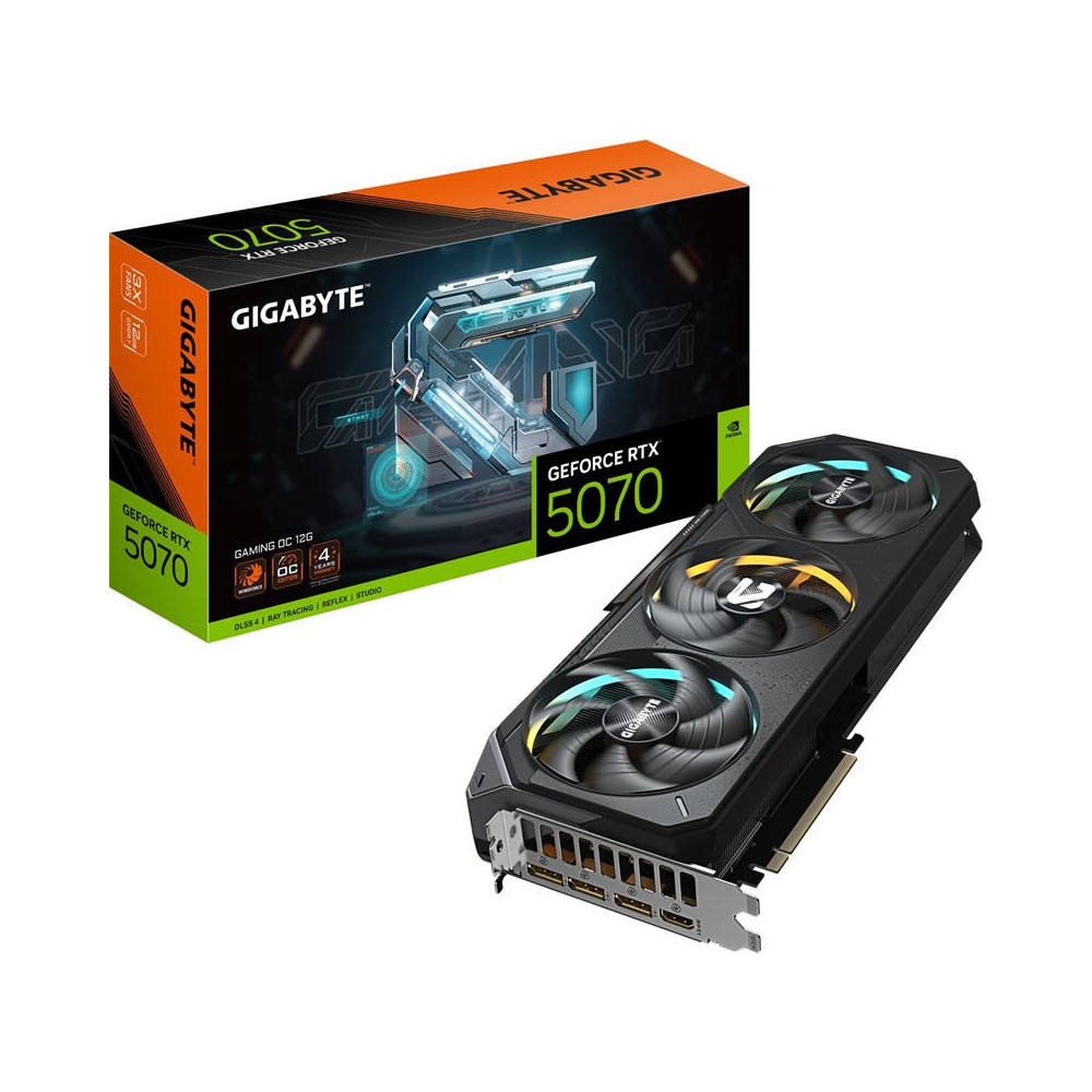 TARJETA GRAFICA GIGABYTE GEFORCE RTX5070 GAMING OC 12GB GDDR7