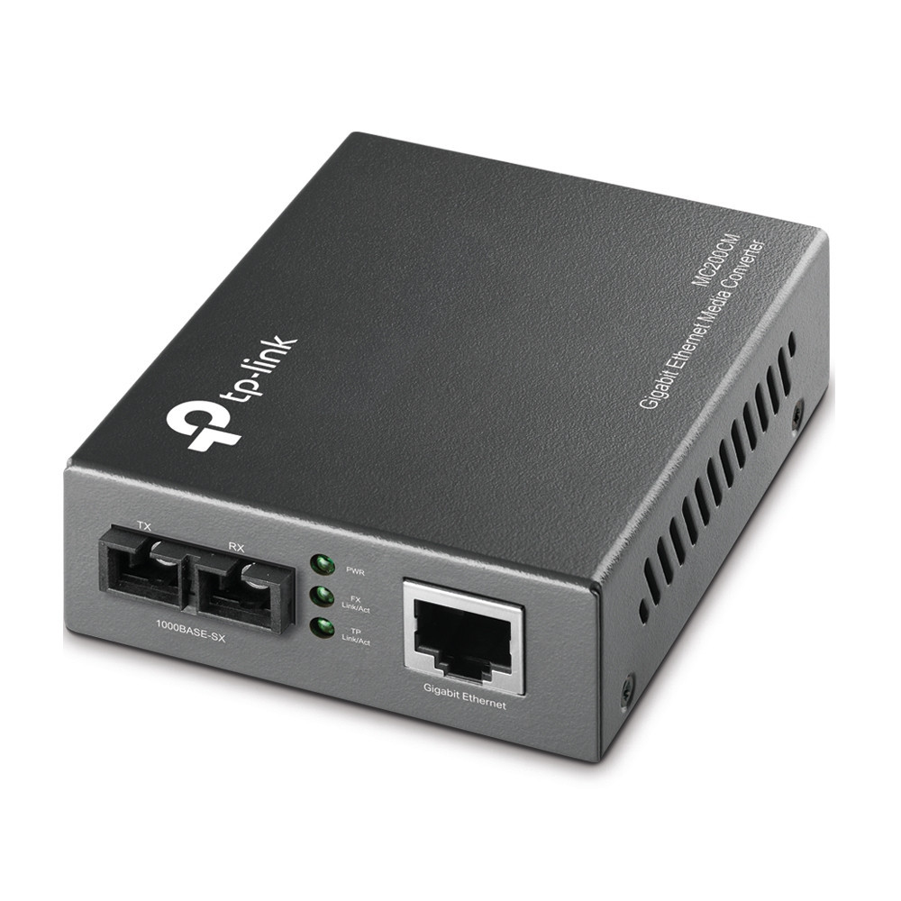 CONVERTIDOR FIBRA TP-LINK OMADA MC200CM RJ45GIGA A FIBRA MULTIMODO SC 1000MB 550M