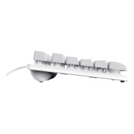 Pack gaming - Trust GXT 794, Ratón inalambrico, Teclado compacto TKL, Retroiluminación, Blanco