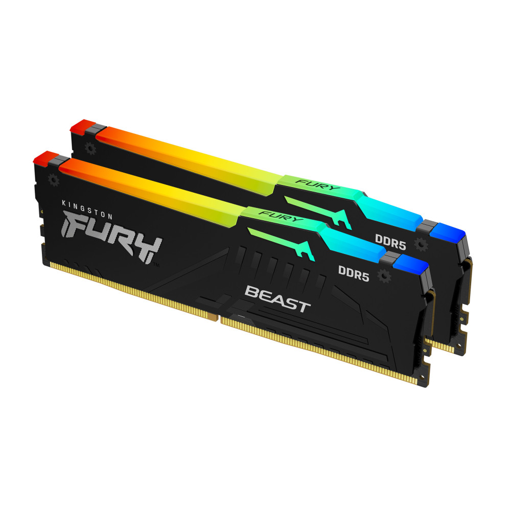 Memoria DDR5 Kingston Fury Beast RGB 32GB 2x16GB 6000MHz CL30 EXPO-XMP