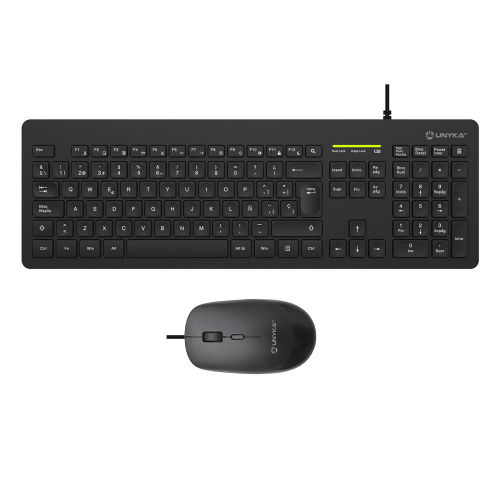 TECLADO UNYKA USB KIT T+R MK211 PRO Slim ULTRADELGADO UK505443