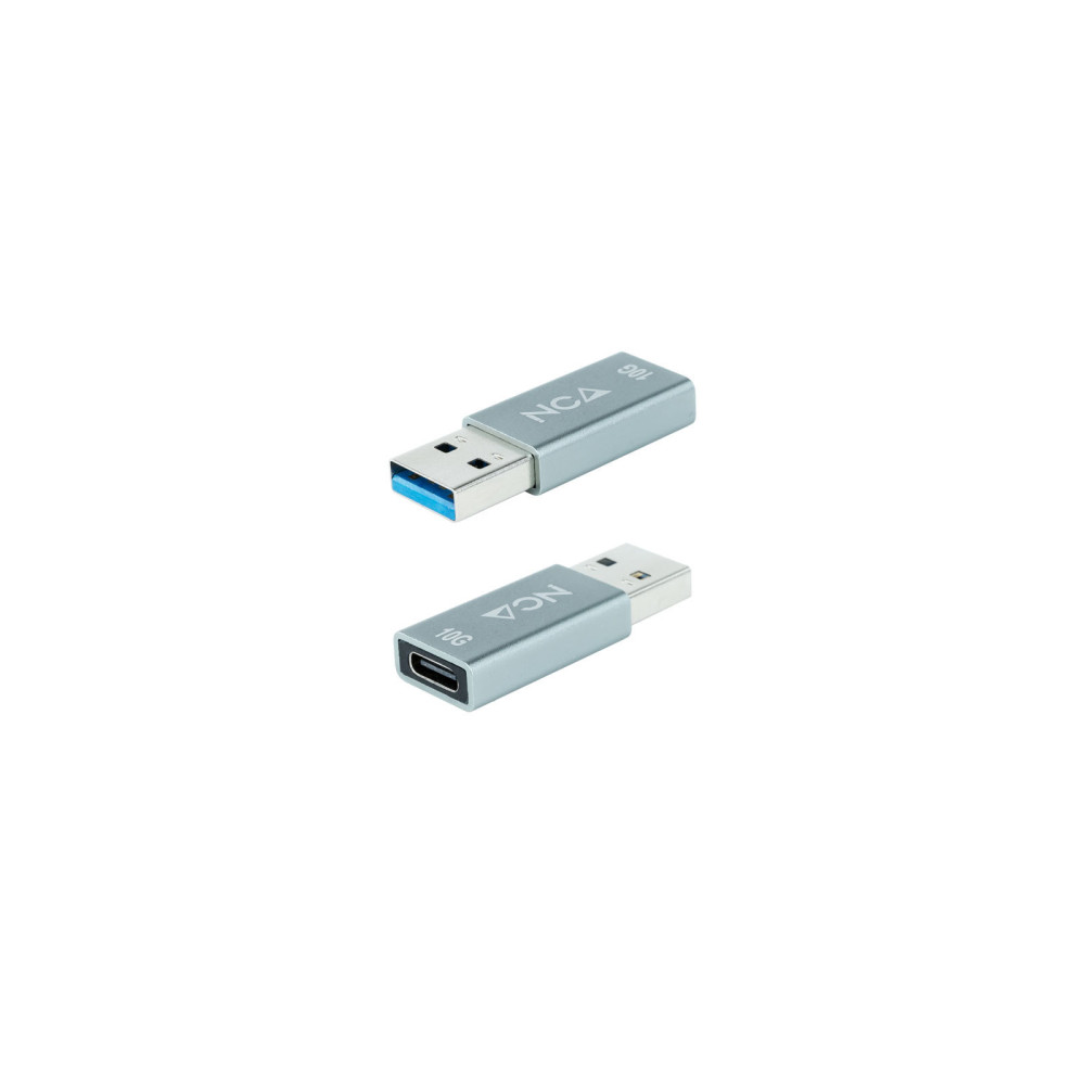 ADAPTADOR USB-A M 3.1 GEN2 A USB-C H ALUMINIO GRIS NANOCABLE 10.02.0013