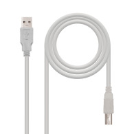 CABLE USB 2.0 IMPRESORA TIPO AM-BM BEIGE 1.0 M NANOCABLE 10.01.0102