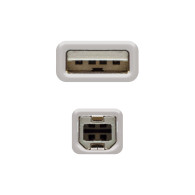 CABLE USB 2.0 IMPRESORA TIPO AM-BM BEIGE 1.8 M NANOCABLE 10.01.0103