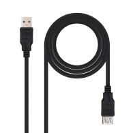 CABLE USB 2.0 TIPO AM-AH NEGRO 1.8 M NANOCABLE 10.01.0203-BK