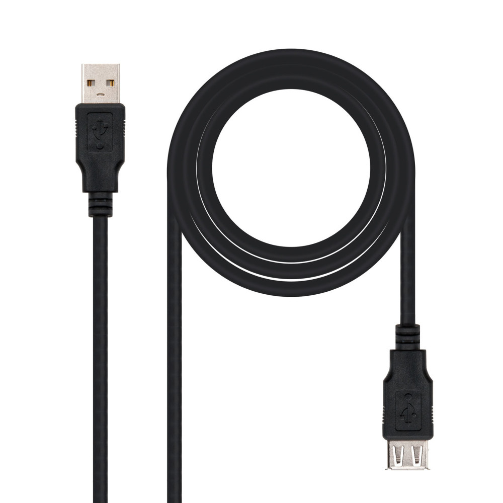 CABLE USB 2.0 TIPO AM-AH NEGRO 1.8 M NANOCABLE 10.01.0203-BK