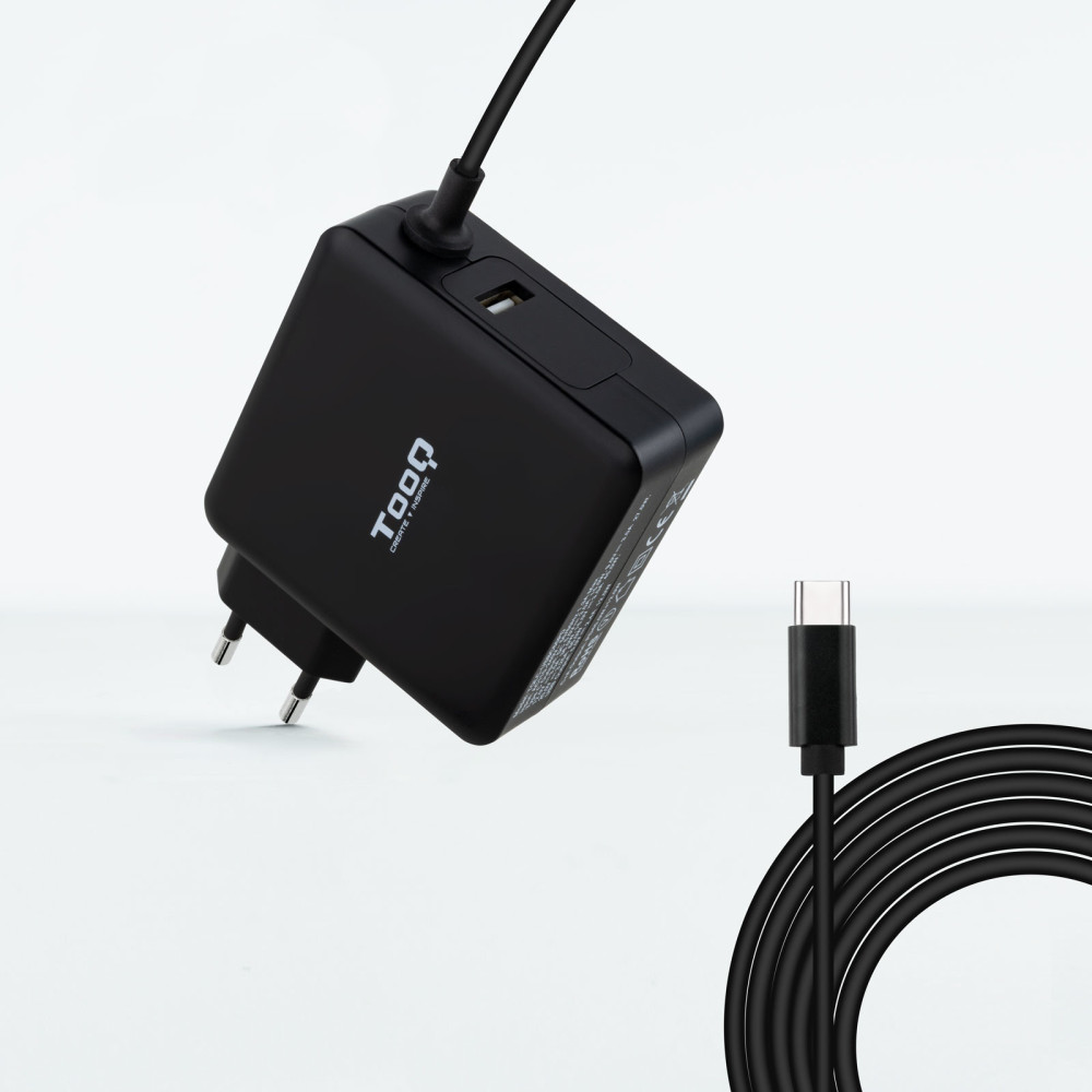 CARGADOR PORTATIL USB-C TOOQ PD3.0 90W NEGRO TQLC-USBC90PD