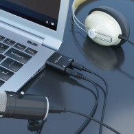 CONVERSOR USB-A A AUDIO 48KHz USB-A-M-2xJACK 3.5 H NEGRO AISENS A106-0768