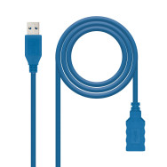 CABLE USB 3.0 TIPO AM-AH AZUL 1.0 M NANOCABLE 10.01.0901-BL