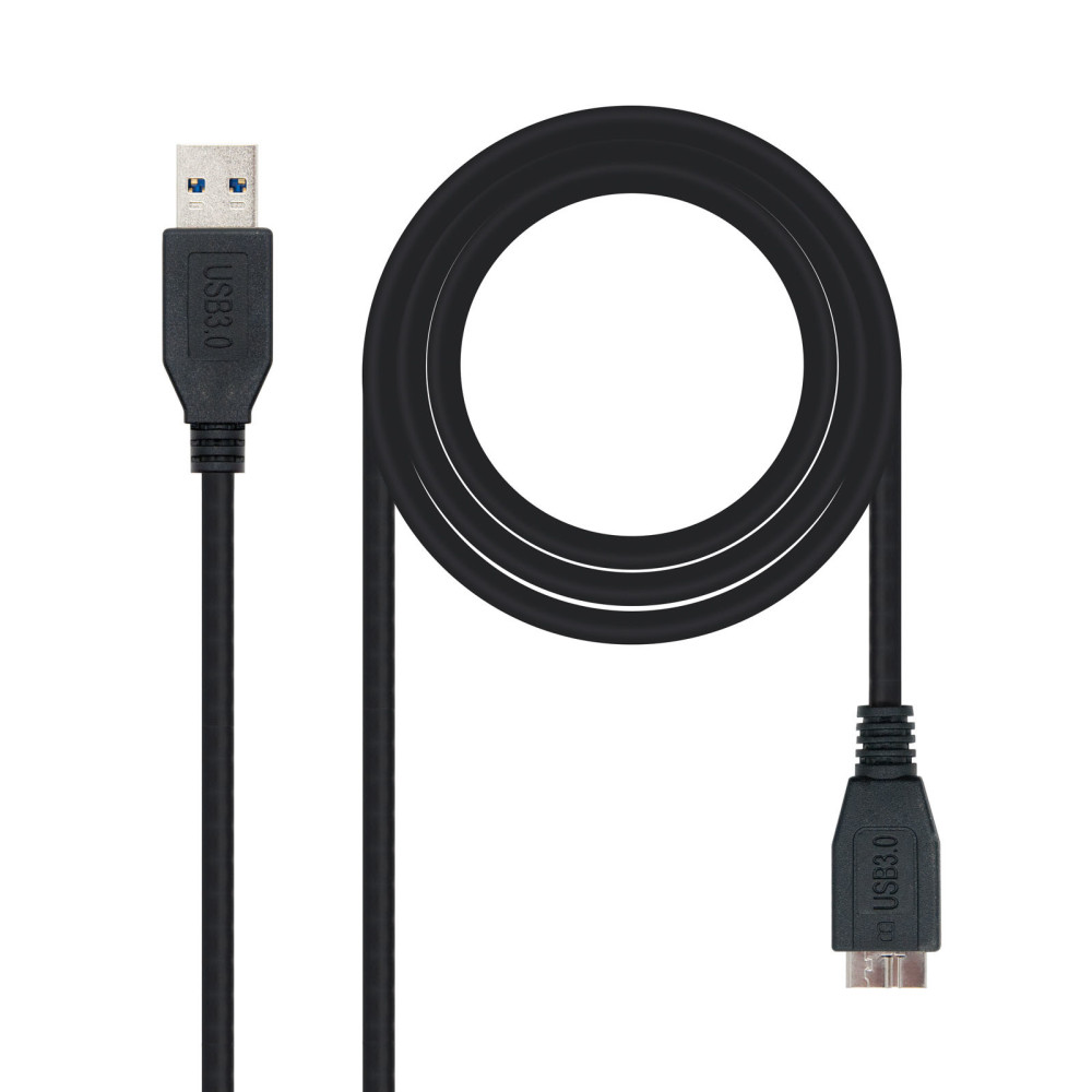 CABLE USB 3.0 TIPO AM-MICRO BM NEGRO 1.0 M NANOCABLE 10.01.1101-BK