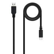 CABLE USB 2.0 3A TIPO USB-CM-AM NEGRO 0.5M NANOCABLE 10.01.2100