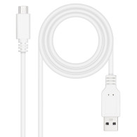 CABLE USB 2.0 3A TIPO USB-CM-AM BLANCO 0.5M NANOCABLE