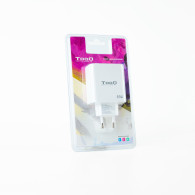 CARGADOR USB-C TOOQ PARED GAN 2USB-C PD + USB-A QC 65W TQWC-GANQC2PD65WT