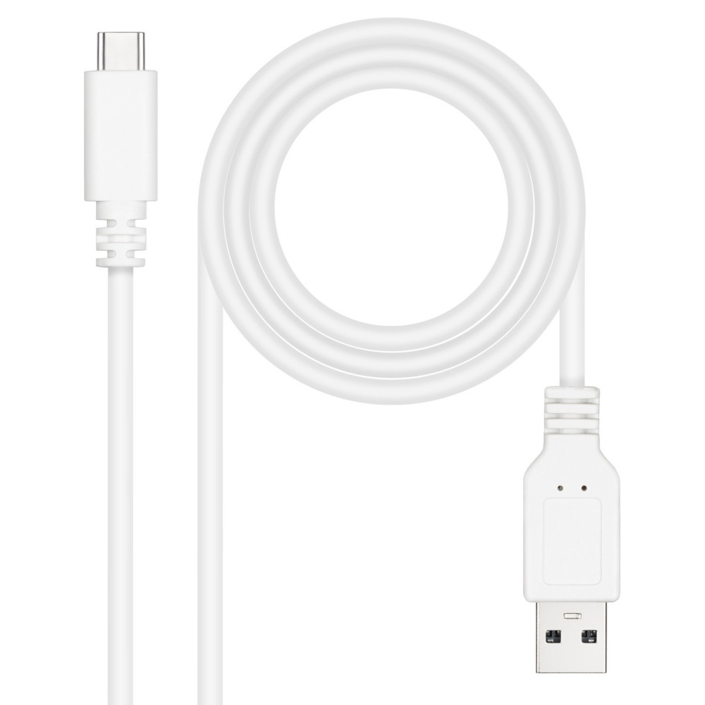 CABLE USB 2.0 3A TIPO USB-CM-AM BLANCO 1.5M NANOCABLE 10.01.2101-L150-W
