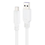 CABLE USB 2.0 3A TIPO USB-CM-AM BLANCO 1.5M NANOCABLE 10.01.2101-L150-W