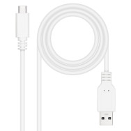 CABLE USB 2.0 3A TIPO USB-CM-AM BLANCO 1M NANOCABLE 10.01.2101-W