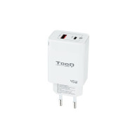 CARGADOR USB-C TOOQ PARED GAN USB-C PD + USB-A QC 45W TQWC-GANQCPD45WT