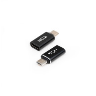 ADAPTADOR MICRO USB M A USB-C H ALUMINIO NEGRO NANOCABLE 10.02.0014