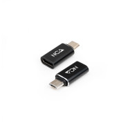 ADAPTADOR MICRO USB M A USB-C H ALUMINIO NEGRO NANOCABLE 10.02.0014