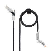 CABLE USB-C+USB-A M - LIGHTNING+USB-C M 2.0 27W 1M NANOCABLE 10.01.2601