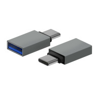 ADAPTADOR MINI USB 3.2 GEN1 3A TIPO USB-CM-AH ALUMINIO GRIS AISENS A108-0718